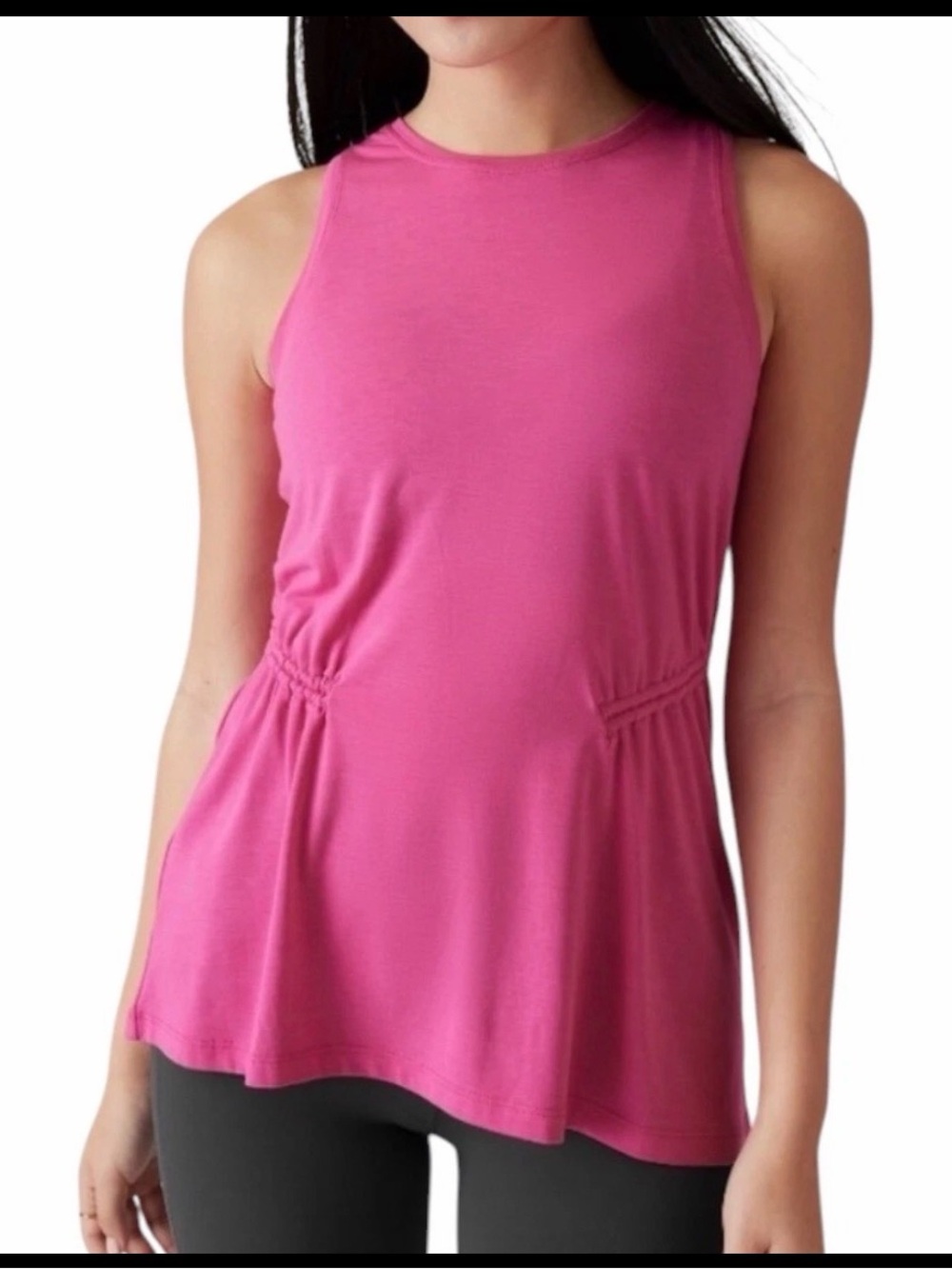 Athleta Pink Air Out Cinch Tank Top